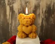 taddy bear candle